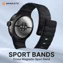 Bandletic Magnetic Silicone Bands Compatible with Google Pixel Watch 4/3/2/1 41mm for Women and Men, Rugged Soft Sport Strap Replacement Wristband