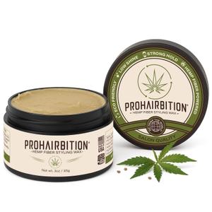 Hemp Fiber Hair Wax Strong Hold Matte Finish  Non-Greasy and Long Lasting Hemp Infused Styling Wax for Healthier Hair- No Paraben Vegan Friendly Formula in Sustainable Packaging