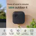 Blink Outdoor 4 Wireless smart security camera, two-year battery life, 1080p HD day and infrared night live view, two-way talk. Sync Module Core included 2 camera system