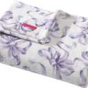Betsey Johnson - Twin Blanket, Ultra-Soft Plush Bedding, Oversized Soft Blanket, Dorm Essentials (Ballet Bows Purple)