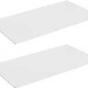 Danpoo White Floating Shelves for Wall Storage, Metal Wall Shelves for Bedroom, Living Room, Kitchen, Small Bathroom Shelves Wall Mount, 8" Mini Display Shelf for Collectibles(2 PCS)