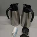 2 PCS 68 OZ Thermal Coffee Carafe, Insulated Stainless Steel Coffee Carafe Double Walled Vacuum Thermal Pot Flask with Brushes Thermos for Keeping Hot Coffee Tea Home and Office (Silver)