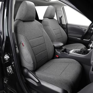 coverdream Rav4 Hybrid Seat Covers Custom Fit for 2019-2024 2025 Toyota Rav4 Hybrid (Not for XSE/SE/Plug-in Hybrid),Full Coverage,Airbag Compatible,Polyester Car Seat Protector(Full Set,Gray)