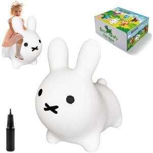 HotMax Bouncy Horse, Inflatable Bouncing Animals Hopper for Toddlers or Kids, Ride on Rubber Jumping Toys for Boy or Girl Birthday Gift(Rabbit)