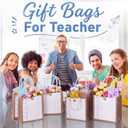 Back to School Burlap Tote Bags with Handle Button, 7.9 x 7.9 x 4.3 inches