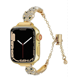 Metal Bling Bracelet Compatible with Apple Watch Bands 42 44 45 46 49 41 40 38mm Women Men,Snake Serpent Shape Wristband with Shiny Rhinestones for iWatch Series 10 9 8 7 6 5 4-1 Ultra 2 SE