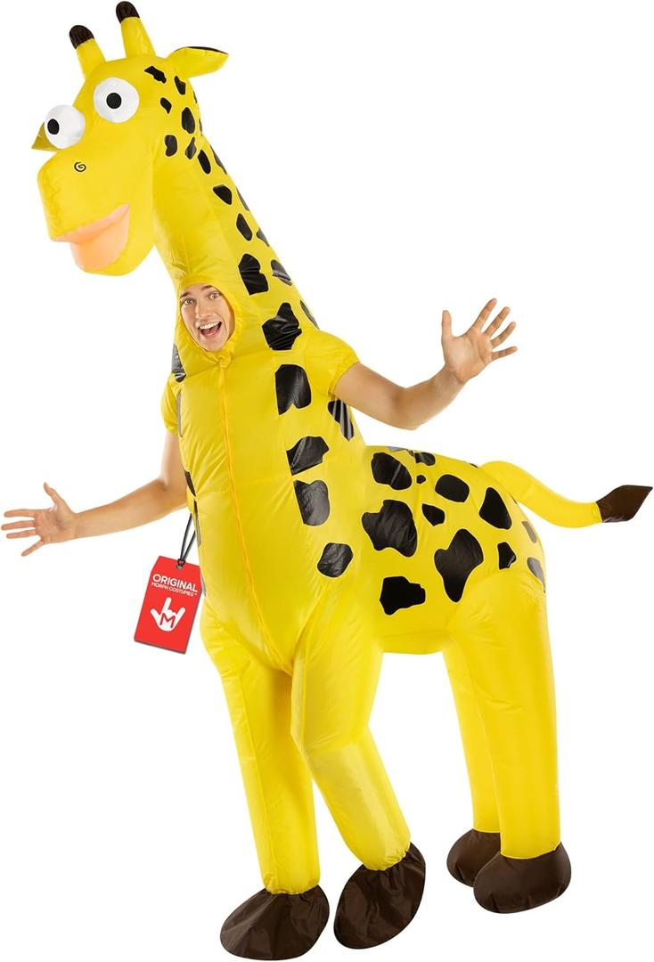 Morph Inflatable Giraffe Costume, Giraffe Costume For Adults, Blow Up Giraffes Costume, Halloween Costumes For Men, Halloween Costumes For Adults