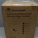 Bonsaii 100 Sheets Auto Feed Paper Shredder, Up to 30 Minutes Shredders for Home Office Use, Micro-Cut Heavy Duty Shredder / 4.2 Gallons/Security Level P-4 (C231-D)