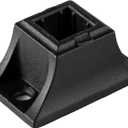 Nuvo Iron 1/2" Interior Baluster Surface Mount Straight Railing Connector (Pack of 12), Black