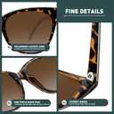 WOWSUN Large Polarized Cat Eye Sunglasses for Women