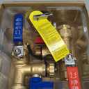 GASLAND 3/4 Inch Tankless Water Heater Service Valve Kit, with Pressure Relief Valve, Hot Cold Water Supply Isolator Valves in Clean Brass Construction