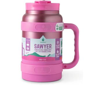 Manna™ Sawyer™ Stainless Steel Bottle - Pink 50 OZ Manna™ Sawyer™ Stainless Steel Bottle - Pink 50 OZ