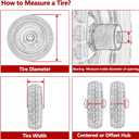 Gorilla Cart Wheels 10" Flat-free Solid Tire and Wheel Replacement 4.10/3.50-4 for Hand Truck, Wagon, Garden Dolly, Trolley - 2 Pack