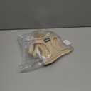 GAMUDA Small Pet Harness Collar and Leash Set, Step in No Chock No Pull Linen Fabric Soft Mesh Dog Vest Harnesses Reflective for Dogs Puppy Cats Kitten Rabbit (Khaki, S)