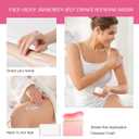 Sunscreen Applicator-Sunblock Brush for Face and Body, Sun Lotion/Cream Self Tanner,Bronzer Self Tan Applicator, Kabuki Brush For Application with Retractable Lid Travel Size (Pink-Red)