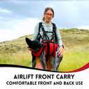 Fido Pro Airlift Original V2 Dog Carrier Sling | Light-Weight Dog Sling Now More Comfortable | for Injured, Sick, or Old Dogs | New Improved Shoulder Padding Now Included | Large (45–70 lbs)
