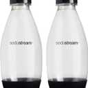 sodastream 0.5L Twin Pack Dishwasher Safe Slim Bottle (Black)