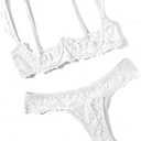 Avidlove Sexy Lingerie Set for Women Lace Bra and Panty Sets Underwire Push Up Lace Lingerie Set XS-XXL (White, XS)