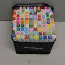 AnyMark Alcohol Markers Brush Tip, 100+1 Colors Dual Tip Brush & Chisel Alcohol-Based Art Markers Set with Case for Adult Artists Drawing Coloring