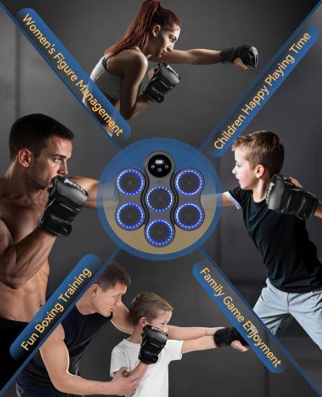 Music Boxing Machine for Adult, Wall Mounted Smart Bluetooth Boxing Music Machine, Ideas Gifts for Kids Women and Mens