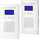 2 Packs Combination Gas & Carbon Monoxide Detector, Plug in Carbon Monoxide Alarm & Natural Gas Detector,Propane,Methane,with Backup 9V Battery Feature, Digital Display, for Home, Apartment, RV