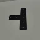 14" x 8.5" T Shape Steel Flat Bracket (1 pc) with Powder Coating as Mending Plate, Joining Brackets, Connecting Brackets, T Strap. Metal Plate with Holes, T Flat, T Plate for Truss Framing
