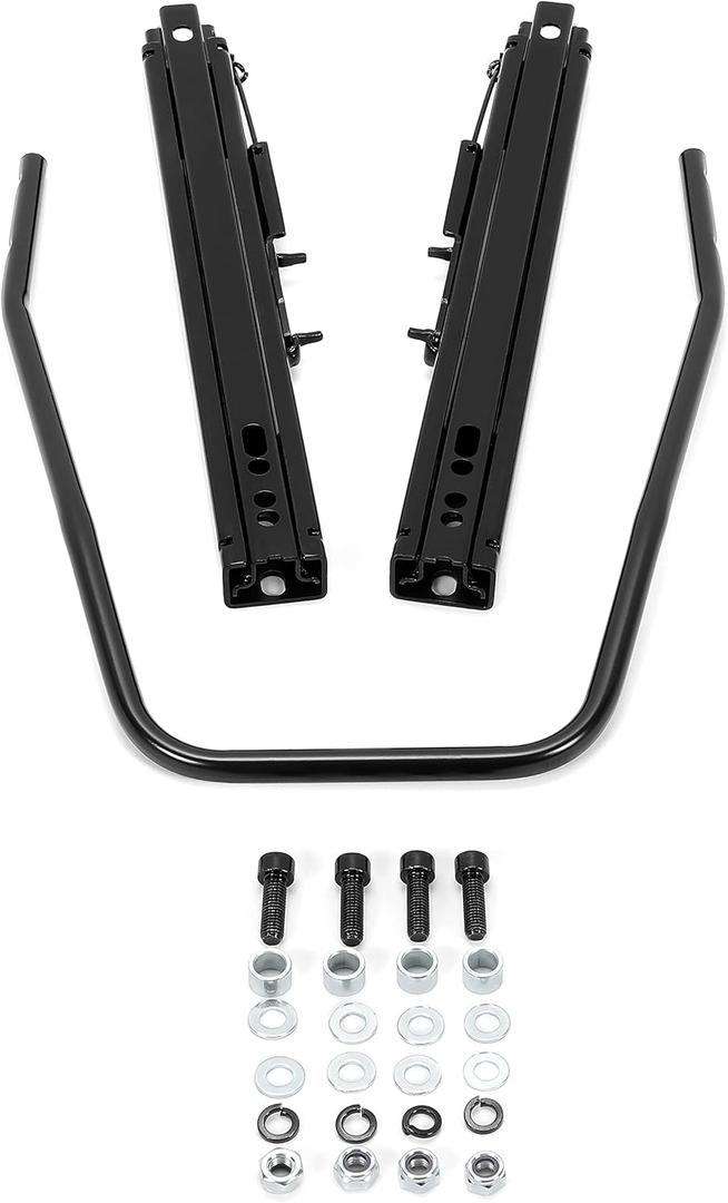 KUAFU Universal Seat Sliders Compatible with NRG Sparco and Most Aftermarket Seats, Seat Rails, Racing Seat Mounting Brackets, Adjustable Seats Track Kit (1 x Set of Sliders)