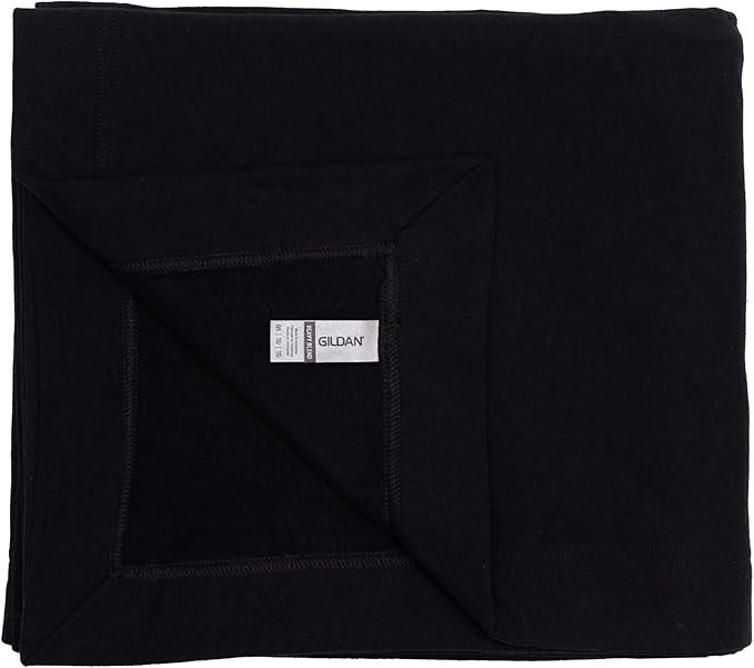 Gildan Heavy Blend Fleece Blanket, Style G18900, Black, 50" x 60"