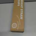 Wrova Wheat Straw Water Cups 16oz with Etched Pattern - Alternative Plastic Drinking Glasses Set of 6 - Unbreakable Tumbler Cups for Kids - Beige