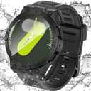 Goton 3 in 1 Waterproof Case and Band for Samsung Galaxy Watch 8 7 5 4 FE 44mm 40mm, 360 Protective Hard PC with Tempered Glass Screen Protector for Galaxy Watch Cover Bumper Accessories (Black)