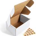 Eupako 6x4x3 Shipping Boxes Small Corrugated Cardboard Box - 25 Pack White Mailing Boxes for Packaging Small Business, Mailer Box (6x4x3 Inches)