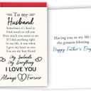 8 x Fathers Day Card Gifts for Husband, Happy Father's Day Gift from Wife, Funny Father's Day Card To My Husband, I Love You Gift for Men Him