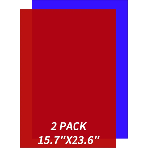2 Pack Translucent Colored Cast Acrylic Sheets, Cast Plexiglass Sheet 15.7" x 23.6" x 0.11" Plastic Sheet for Sign DIY Display Projects Photo Frame Craft Handcraft Painting