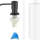 Soap Dispenser for Kitchen Sink,Stainless Steel Built in Soap Dispenser Countertop Pump Head,Dish Soap Hand Lotion Dispenser with Refillable 13.5OZ Bottle