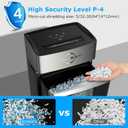 BONSEN 12-Sheet Micro Cut Paper Shredder for Home Office Use, High Security Level P-4/55 dB Ultra-Quiet / 40-Minutes Shredding Shreds Credit Card/Staples, 5.3 Gallons Pullout Bin (S3106)
