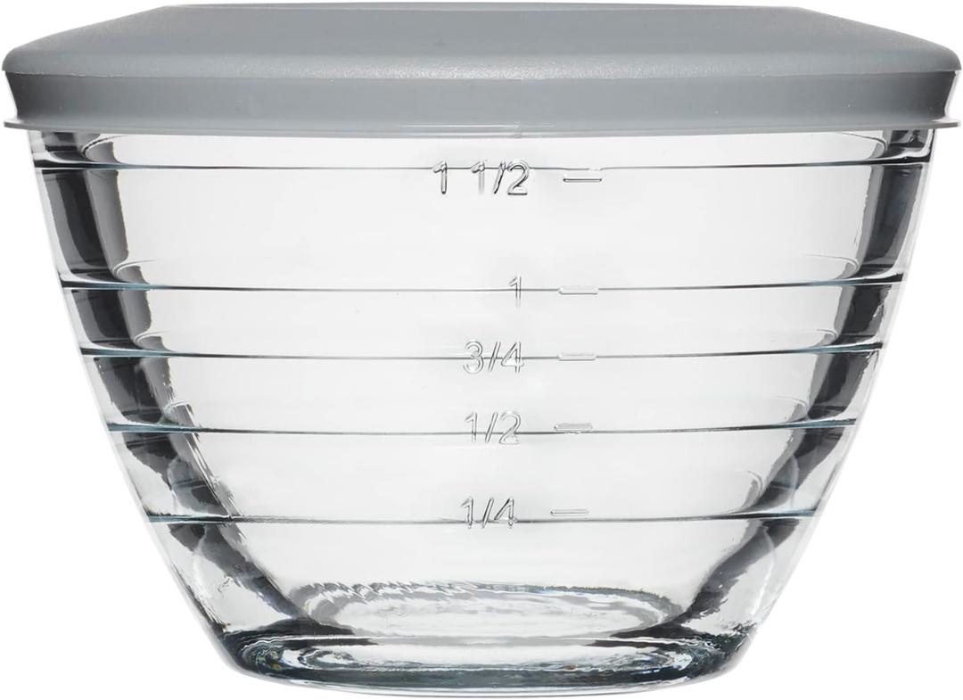 Anchor Hocking Glass 6 Piece 2 Cup 4-IN-1 PREP BOWLS (Clear)