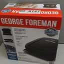 George Foreman 4-Serving Removable Plate Electric Grill and Panini Press, George Tough Non-Stick Coating, Drip Tray Catches Grease, Black