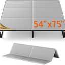 20mm Heavy Duty MDF Bunkie Board Full Size (54"x75") w/ Foam Padding, Low Profile Bed Board for Sagging Mattress, Noise Minimizing & Breathable for Platform, Slatted and Metal Frames