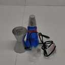 Lava Lamp White Blue and Silver 14.5"