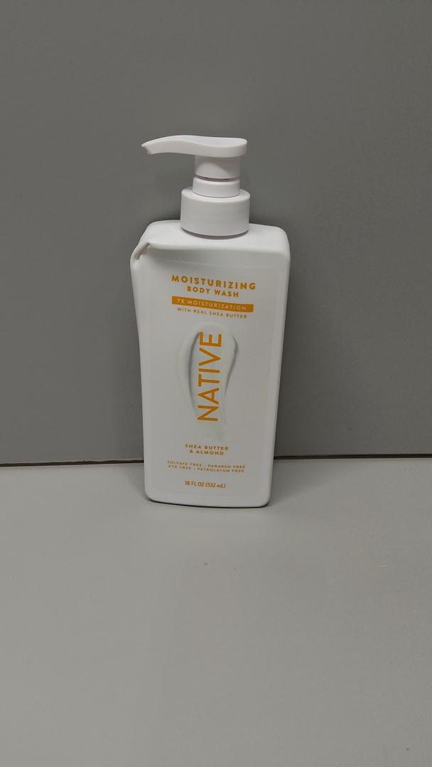 Native Moisturizing Body Wash Contains Naturally Derived Ingredients | For Women & Men, Sulfate, Paraben, & Dye Free Leaving Skin Soft and Hydrated | Shea Butter & Almond 18 oz