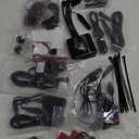 VSYSTO WiFi Motorcycle Dash Camera, OLED Display Wired Controller, Bluetooth Helmet Headset, Tire Pressure Sensors, Parking Guard, GPS 1080P SONYIMX307 150 Wide Angle Front and Rear Camera (Black-Q6)