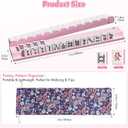 Wooden Mahjong Racks with Pushers, Pink American Mahjong Tile Pushers and Racks with Drawstring Bag ，Fits 1.2 Inch Mahjong Tiles Modern Table Mahjong Accessories (Pink)