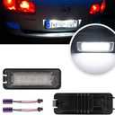 2pcs LED License Plate Lights Number Lamp for MK5 GTI MK6 MK7 Golf 5 Glof 6 Golf 7 New Beetle Passat CC Rabbit Eos Phaeton Polo Lupo Powered by Xenon White LED with Can-bus Error Free