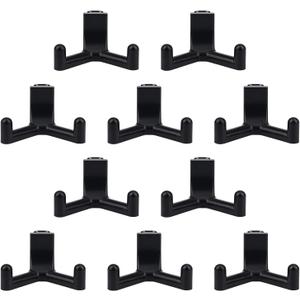 10pcs Tool Hooks Compatible with Lifetime Shed, ABS Plastic Garage Organization Tools Garden Tool Hooks Shed Organization Accessories (Black)