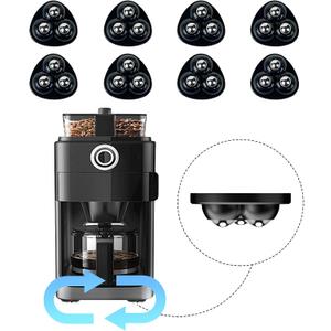 Appliance Casters - Furniture Sliders & Appliance Rollers for Kitchen, Coffee Machine, Blender, Oven - Helps Mom or Wife Easily Solve Countertop Sliding (Black, 8pcs)