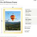 JCJMY 18x24 Picture Frame with 16x20 Mat, Display Photo 16x20 with Mat or 18 x 24 Without Mat, Wall Hanging Large 18 by 24 Poster Frame with Plexiglass, Gold