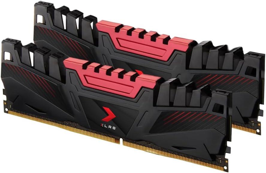 PNY XLR8 Gaming 16GB (2x8GB) DDR4 DRAM 3200MHz (PC4-25600) CL16 1.35V Dual Channel Desktop (DIMM) Memory Kit  MD16GK2D4320016AXR