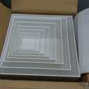 8 Pcs White Acrylic Buffet Risers, Food Display Stands for Buffet Table Party Catering Dessert Jewelry Collectibles, Acrylic Cube Nesting Boxes with Hollow Bottoms 8 Sizes (10"-9"-8"-7"-6"-5"-4"-3")