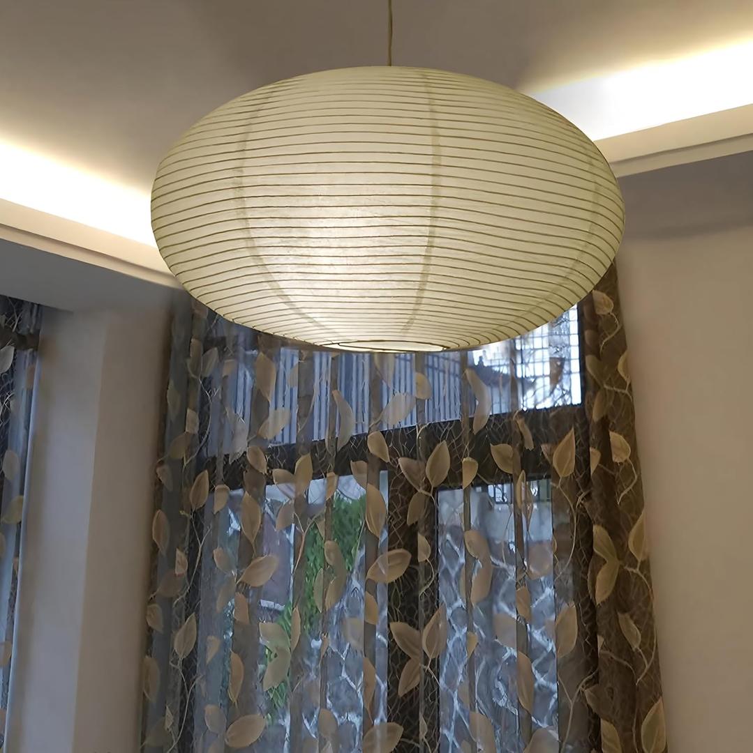 2pcs White Paper lantern Hanging Paper lamp shade 16 inch Japanese lantern Pendant Lamp Shade Home Decor Holiday Party Decorations, 16 inches x 9.5 inches