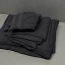 Westlinen Egyptian Cotton Bath Towel Set, 650 GSM 8-Piece — 2 Oversized Bath Sheets (31"x63"), 2 Hand Towels (16"x31"), 4 Washcloths (13"x13") — Dark Gray